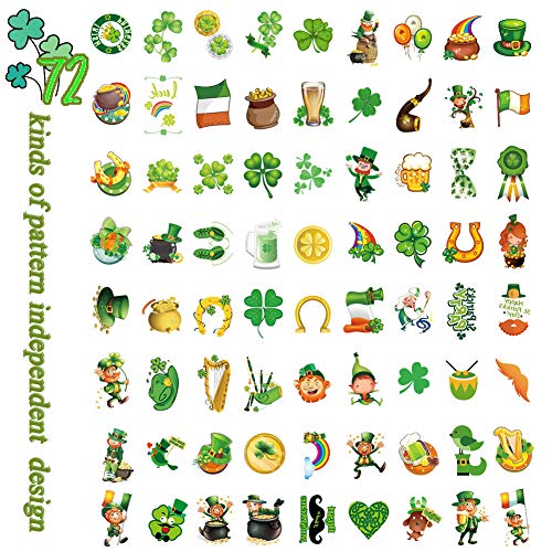 St. Patrick's Day Shamrock Temporary Tattoos, 144 Pack
