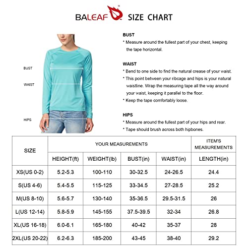 BALEAF Women's UPF 50+ Sun Shirts Long Sleeve UV Protection Rash Guard Lightweight Quick Dry SPF Hiking Tops Outdoor Clothing Yellow Size XS