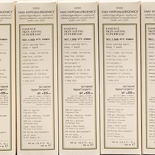 VMV HYPOALLERGENICS Hypoallergenics Essence Skin-Saving Super Wash Hair and Body Milk Shampoo 16.9 Fl Oz (Pack of 1)