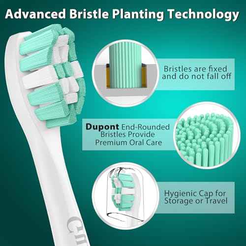 Toothbrush Heads for Philips Sonicare Replacement Heads, Replacement Brush Head Compatible with Phillips Sonicare Click-on 4100 5100 Electric Toothbrush, 4 Pack, White
