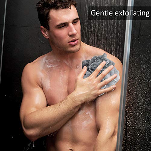 Loofah Bath Sponge Exfoliating Shower Pouf 4 Pack