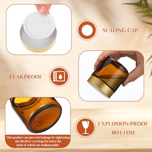 Norme 48 Pcs 4 oz Glass Jars with Lids Airtight Cosmetic