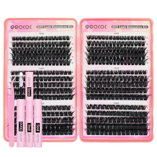 DIY Eyelash Clusters Kit - 100D 120D 150D with Bond & Seal