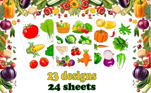 184 Vegetable Temporary Tattoos - Party Supplies & Decorations