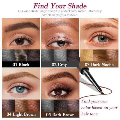Maksure 2-in-1 Waterproof Eyebrow Pencil & Powder for Natural & Defined Brows