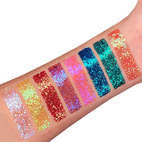 Iridescent Glitter Shakers by Moon Glitter ??100% Cosmetic Glitter for Face, Body, Nails, Hair and Lips - 5g - Blue