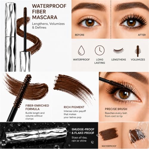 Waterproof Fiber Mascara Volume & Length