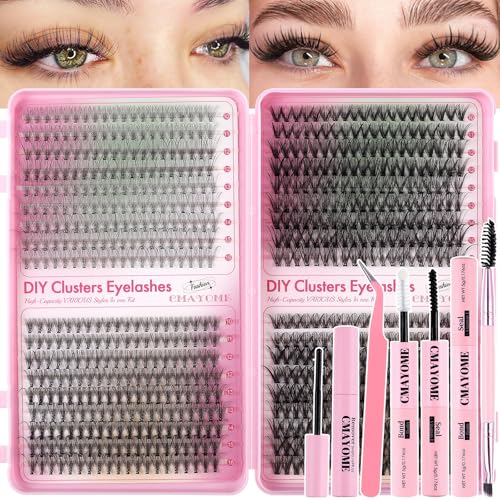 Natural Wispy Lash Clusters 720Pcs DIY Extension Kit with Tools