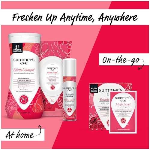 Feminine Spray - Blissful Escape 2 Oz Daily Refreshing Intimate Deodorant - Hypoallergenic & pH-Balanced