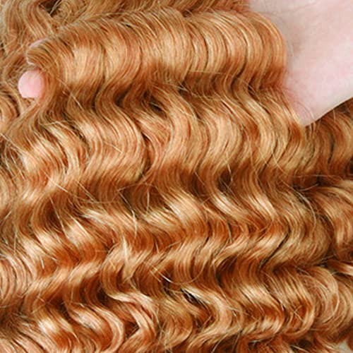 27 Honey Blonde Deep Wave Hair Bundles - 3 Unprocessed 28 Inch