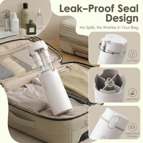 4-in-1 Travel Dispenser Set, 30ML Leak Proof Bottles