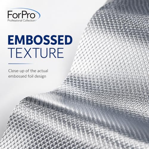 ForPro Professional Embossed Pop-Up Hair Foil Sheets, 5 x 10.75 in, 100 Count, Pre-Cut Aluminum Foils