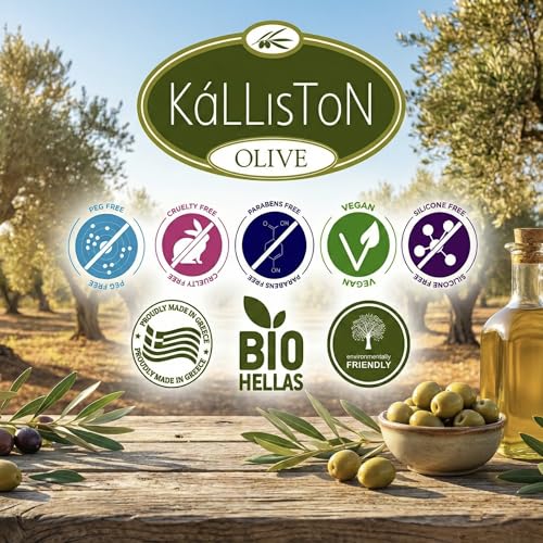 Kalliston, Natural Soap, Extra Virgin Olive Oil Soap Bars, Fragrance Free, All Natural for Smooth Skin, Hypoallergenic, Cruelty Free, Handcrafted in Crete, Greece, Pack of 4