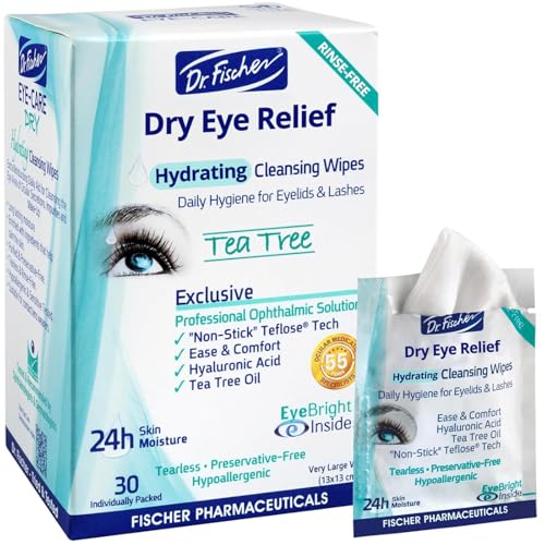 Dr. Fischer Dry Eye Wipes - Gentle Hydrating Cleansing (60 Count)