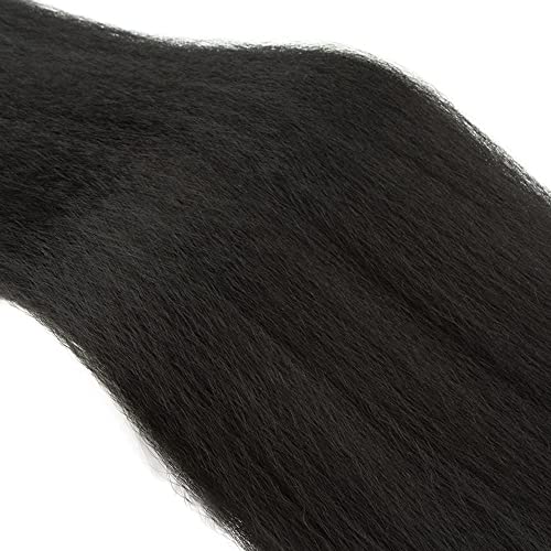 24-Inch Yaki Straight Human Hair Bundles - 3 Pack #1B