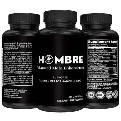 KUR Hombre Male Enhancement Pills - Boost Size, Strength & Stamina