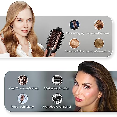 TYMO Hair Dryer Brush 4-in-1 Ionic Straightener Volumizer