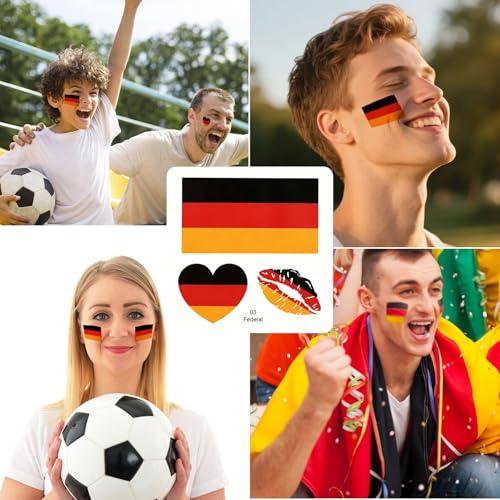 Germany Flag 2026 World Cup with Temporary Tattoos