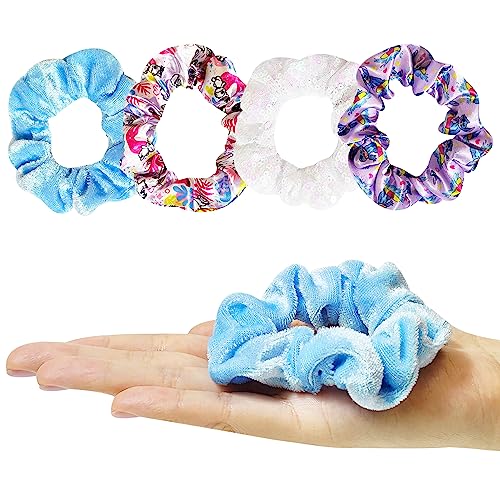Stitch Hair Brush and 4 Scrunchies Set for Girls - Detangling Brush and Elastic Hair Ties for Ages 3+