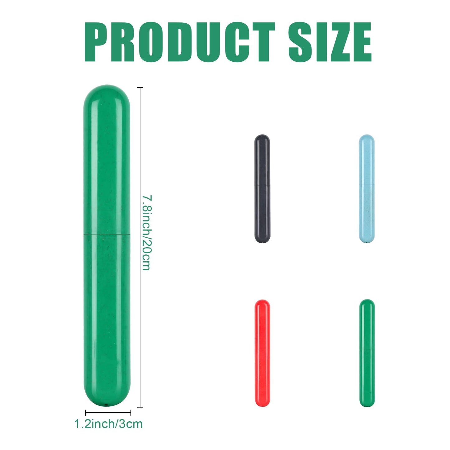 Hooqict 4 Pack Travel Toothbrush Case Portable Travel Toothbrush Holder Plastic Toothbrush Container Protector Cover for Traveling, Camping, Home, School, Business