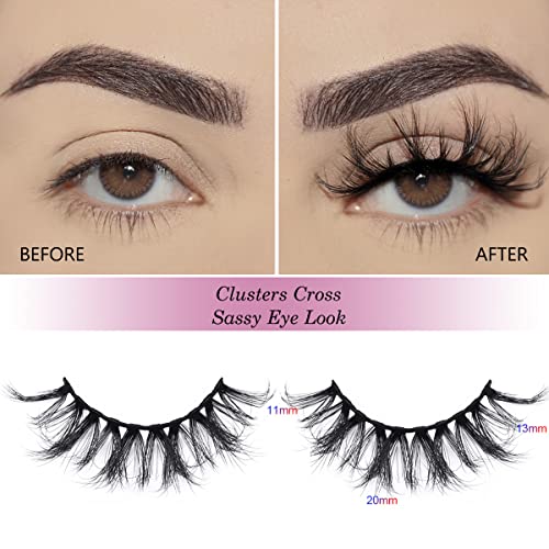 3D Mink False Eyelashes 10 Pairs 5 Styles Wispy Fluffy