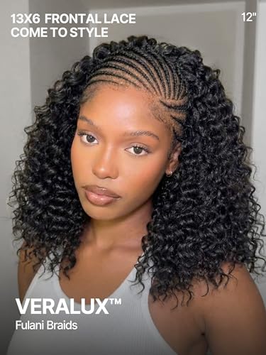 Frodio 13x6 Cornrow Braided Wig for Black Women - 12 Inches