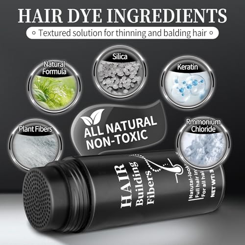 Hair Building Fibers for Thinning Hair, Black 30g
