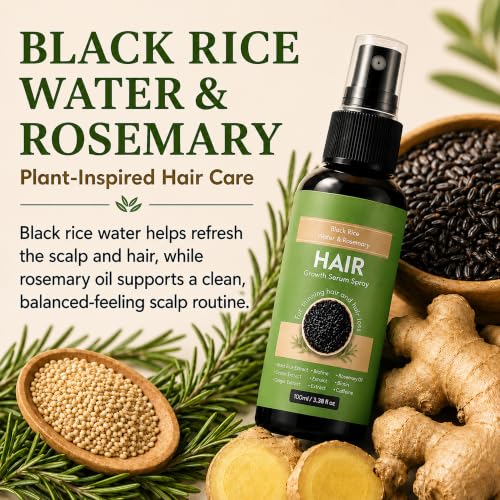 Rosemary Rice Water Hair Spray with Biotin & Caffeine, 100ml