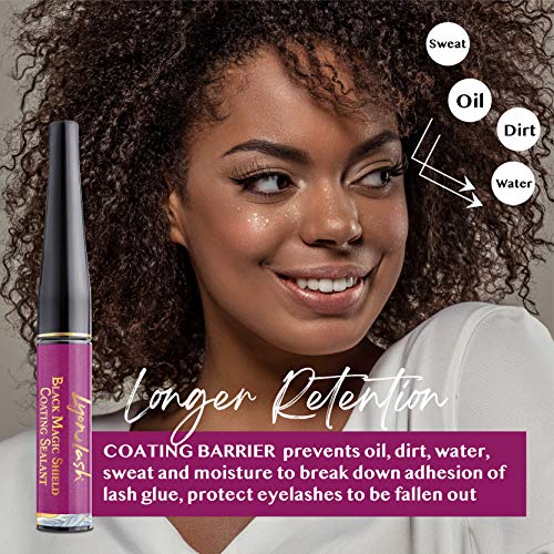 Lyon Lash Protective Coating Sealant/Mascara Brush Lash Sealer for Eyelash Extensions (5ml/0.17 oz) | Aftercare for Fuller Lash Growth & Better Retention | Essential Eyelash Extension Supplies (Black)