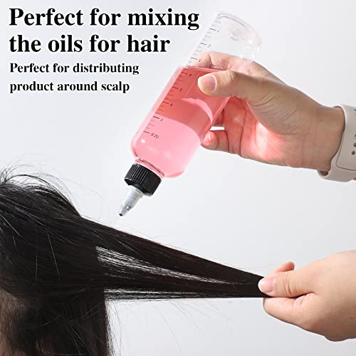 BESARME Hair Oil Applicator Bottles 8.5oz Dye Dispenser 2-Pack