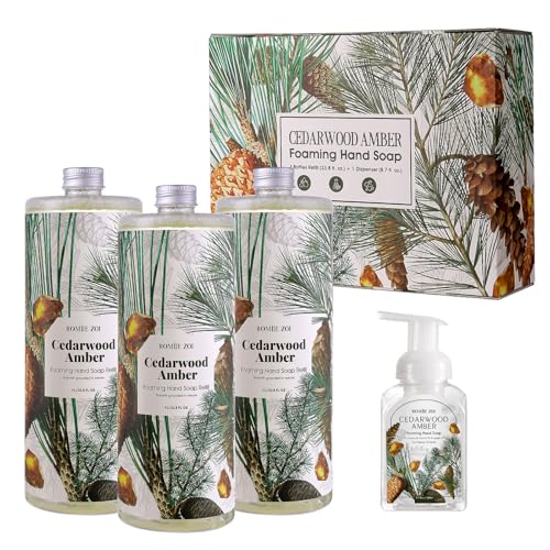 ROMIIE ZOI Cedarwood Foaming Hand Soap Refills - 3-Pack, 33.8 Fl Oz
