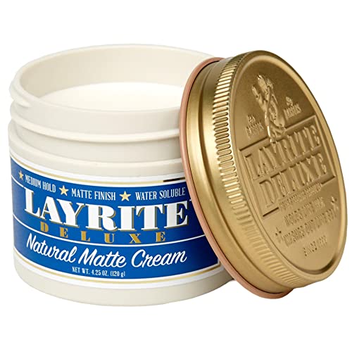 Layrite Natural Matte Cream 4.25oz - Medium Hold Hair Styling