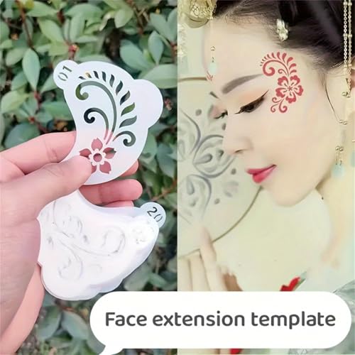 20 Reusable Body Paint Stencils for Party & Festival Makeup -