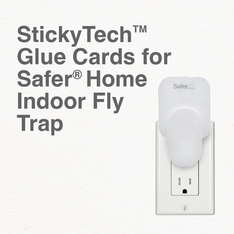 Safer Brand Home SH512 Indoor Plug-in Fly Trap Refill Pack of 12 Glue Cards for SH502 Indoor Fly Trap