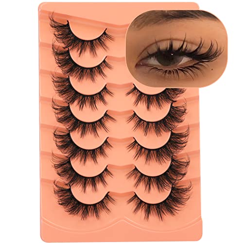 Fox Eye False Eyelashes - Wispy 7 Pairs Mink Lashes