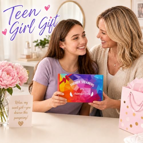 Aromatherapy Shower Steamers Gift Set for Teen Girls - 8 Scents