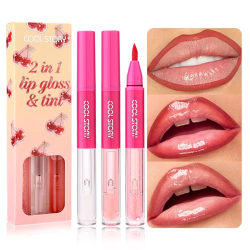 2-in-1 Lip Liner & Gloss Set - Matte Ombre with Plumping Shine