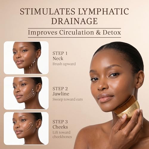 VERRO Facial Dry Brush Set for Lymphatic Drainage & Sculpting