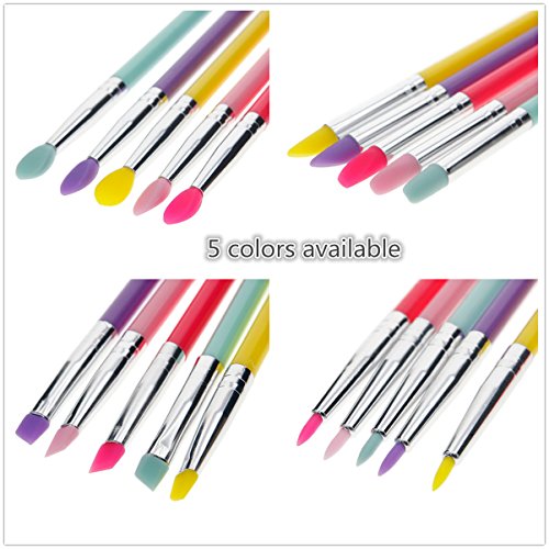 LORMAY 13 Pcs Silicone Brush Set. Perfect Applicators for Epoxy Resin Crafting, Facial Mask, Mascara Shield and Eyeshadow Shield.and Cream Beauty Products (Purple)