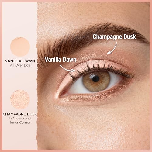 Exmiloo Cream Eyeshadow Stick Duo - Nude Beige Matte & Champagne Shimmer