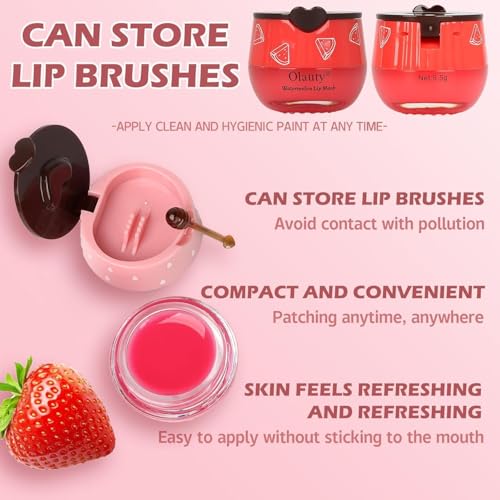 Vienflona 10 Pcs Bee Lip Balm Honey Pot Set – Moisturising Sleep Lip Mask with Sticks