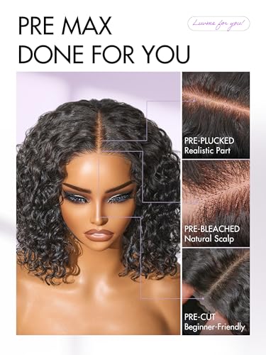 LUVME HAIR 5X5 Deep Curly 12 Inches 100% Human Wigs Glueless Lace