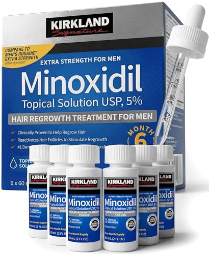 Kirkland Minoxidil 5% Men's Hair Regrowth Treatment, 6-Month Supply