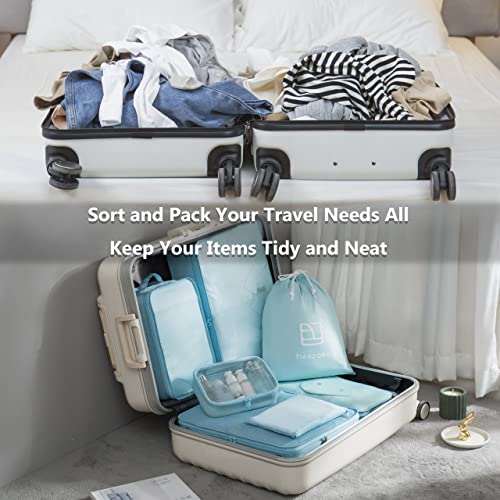 Tianzong 7-Piece Packing Cubes Set with Shoe Bag & Toiletry Organizer