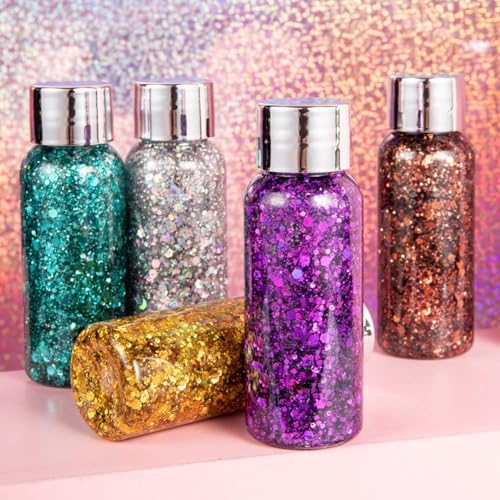 Body Glitter Gel - Chunky Mermaid Sequins, Long-Lasting