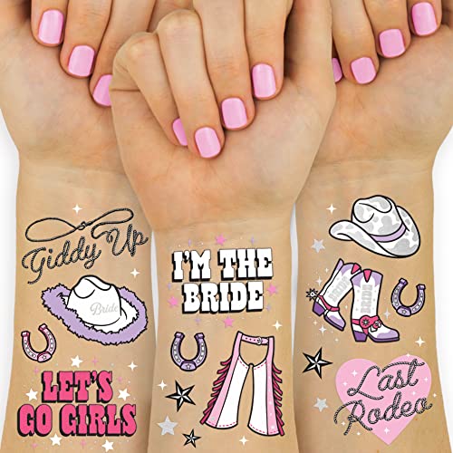 Last Rodeo Bachelorette Temporary Tattoos - 48 Glitter Styles