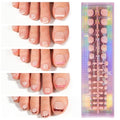 Plauva French Tip Press-On Toenails, 150 pcs Soft Gel Nail Tips