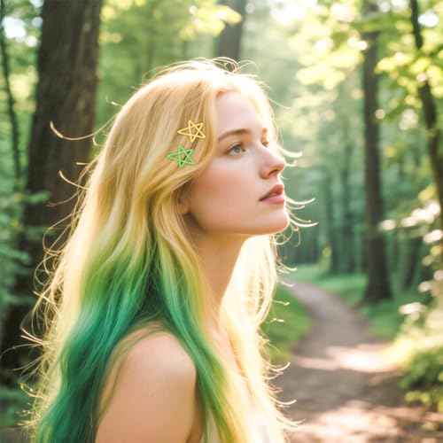 ELANE 24 Pcs Star Snap Hair Clips for Women Girl,Cute Hair Barrettes for Women Fine Thin Hair Accessories DIY (8-colors)