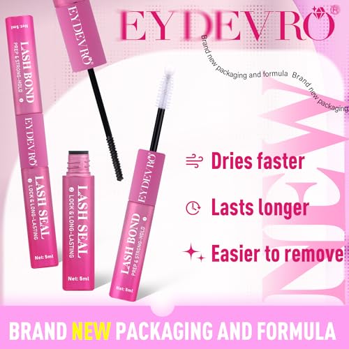 Eyelash Extension Kit Thick Lash Extension Kit D Curvature Lash Clusters Kit Volume Individual Lashes 200 Pcs DIY Lash Extension Kit with Lash Bond and Seal Lash Tweezers (60D80D,10-18mm) by EYDEVRO
