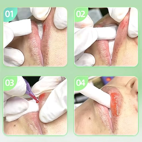 100pcs Lip Tattoo Stretching Sticks - Disposable Cotton Swabs